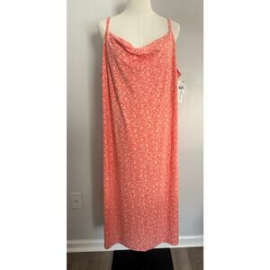 WallFlower Women’s Candace Yummy Jersey Drape Neck Floral Midi Dress - NWT Sz2X